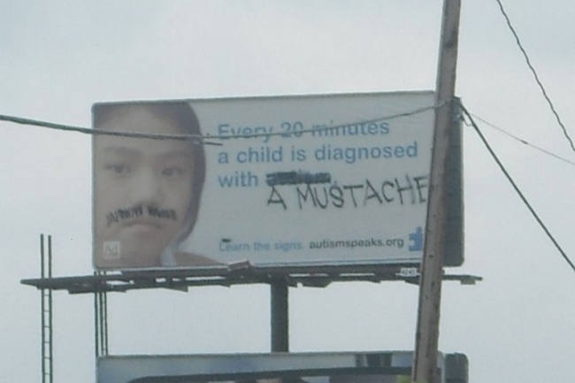 Every 20 minutes, a child is diagnosed with a mustache